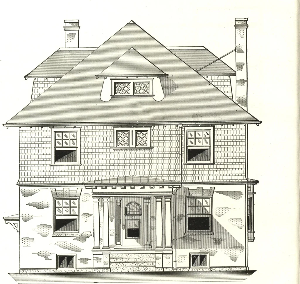 An illustration from Cement houses and private garages with constructive details, 1912, leaf 83