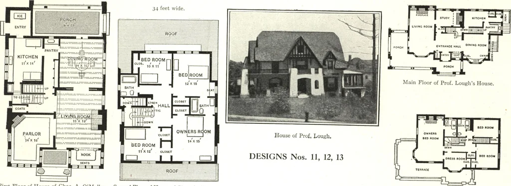 An illustration from Cement houses and private garages with constructive details, 1912, leaf 90