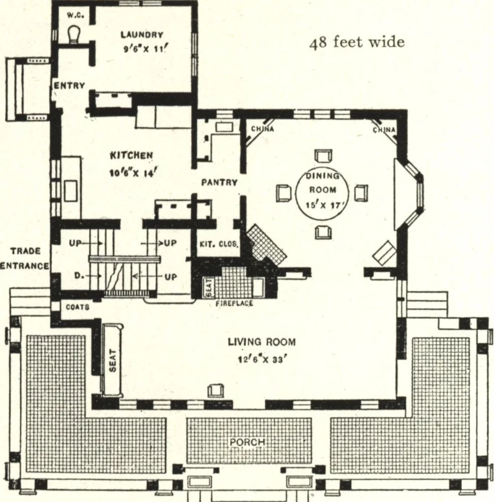 An illustration from Cement houses and private garages with constructive details, 1912, leaf 91