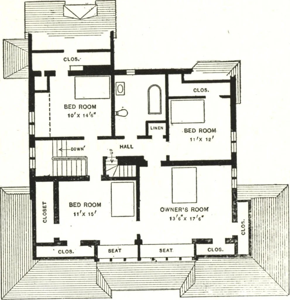 An illustration from Cement houses and private garages with constructive details, 1912, leaf 91