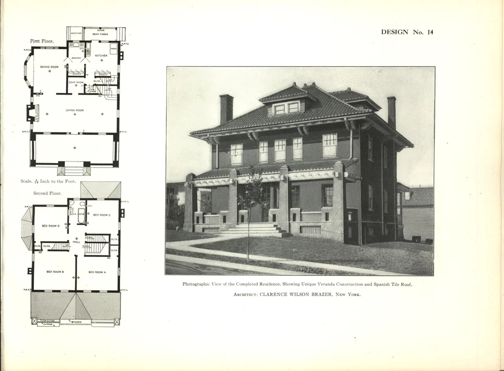 An illustration from Cement houses and private garages with constructive details, 1912, leaf 94