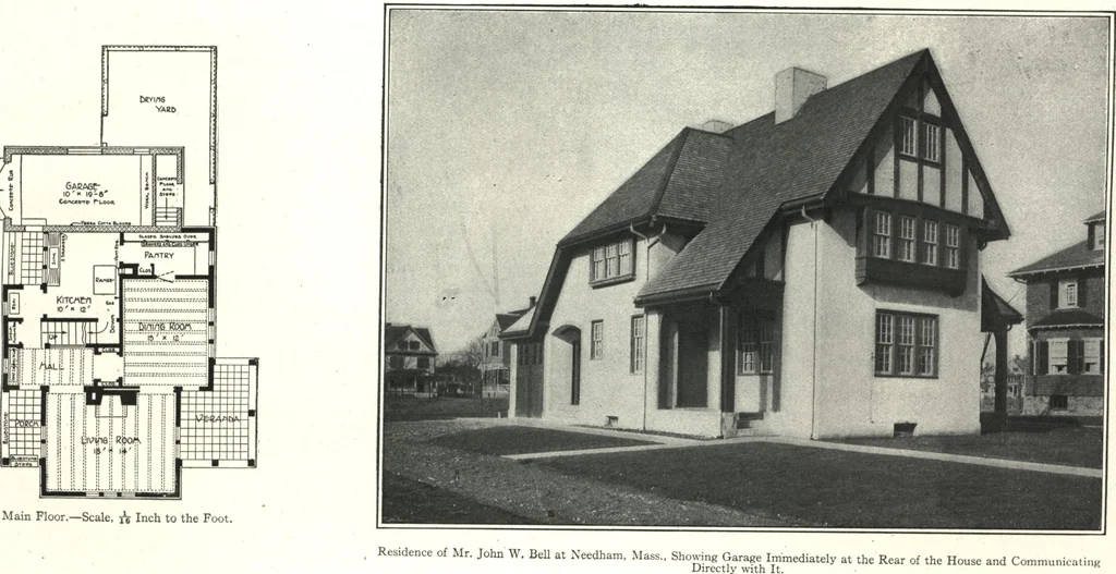 An illustration from Cement houses and private garages with constructive details, 1912, leaf 98