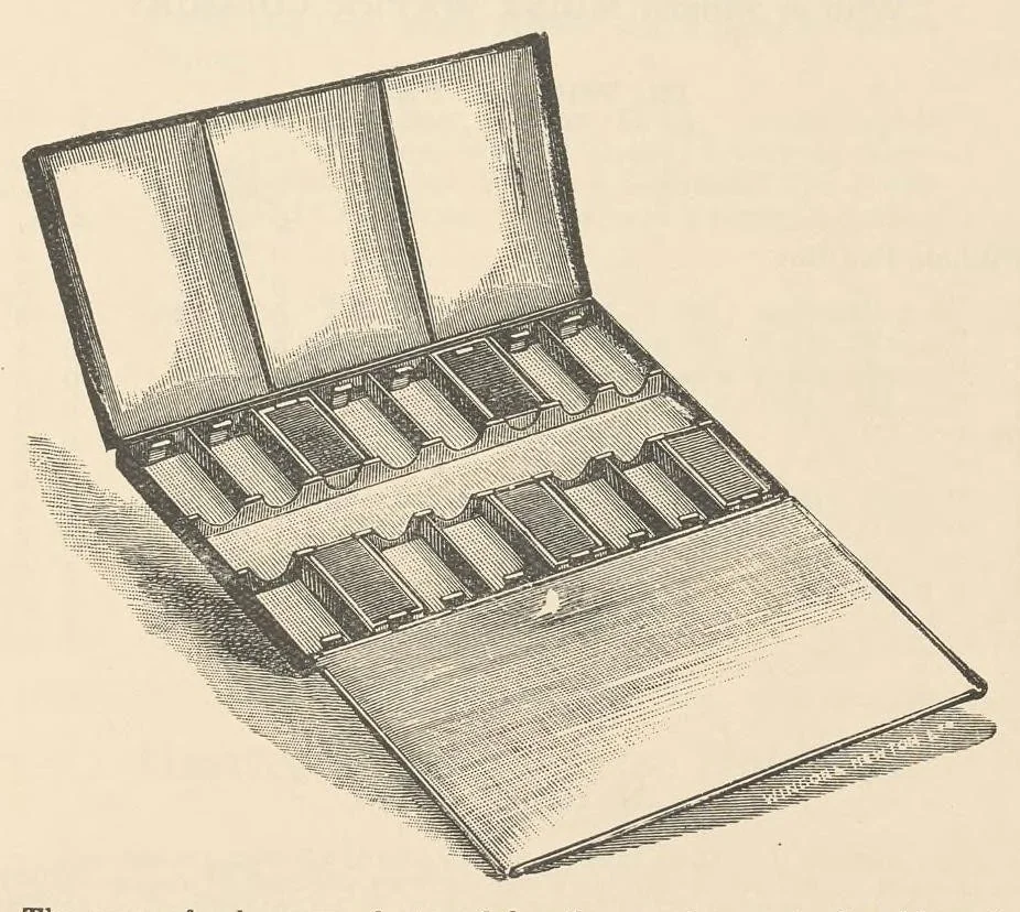 An illustration from Instructions for the adornment and embellishment of dwelling houses: entitled interior decoration, illustrated with numerous designs and examples of appropriate colours in chromo-lithography / by Owen W. Davis., 1886, leaf 112