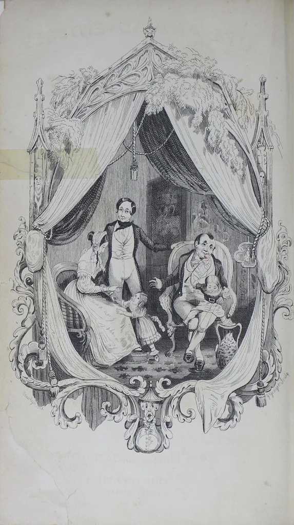 An illustration from The Life and Adventures of Valentine Vox, the Ventriloquist., 1844, leaf 0