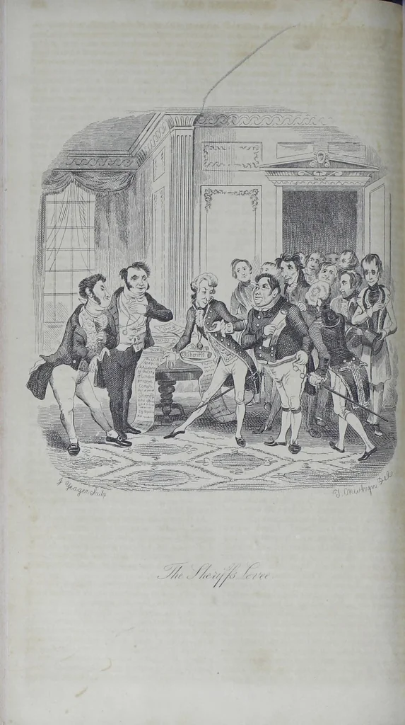 An illustration from The Life and Adventures of Valentine Vox, the Ventriloquist., 1844, leaf 197