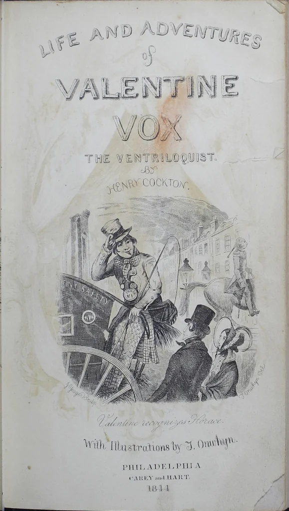 An illustration from The Life and Adventures of Valentine Vox, the Ventriloquist., 1844, leaf 4