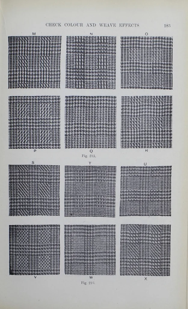 An illustration from Textile Design and Colour; Elementary Weave and Figured Fabrics, 1912, leaf 199