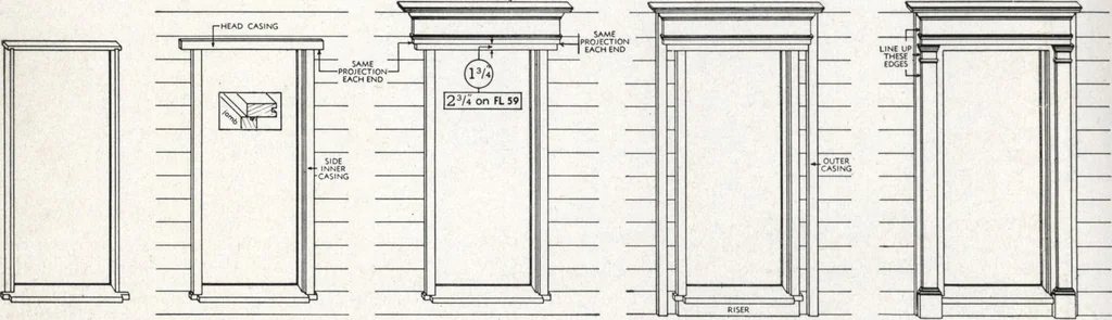 An illustration from Dealers price book no. 156: qualitybilt woodwork, 1918, leaf 9