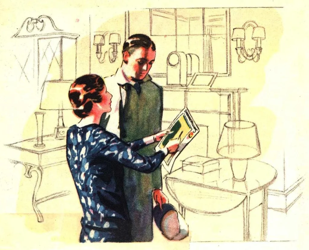 An illustration from Decorative suggestions: a handbook of color schemes..., 1930, leaf 1
