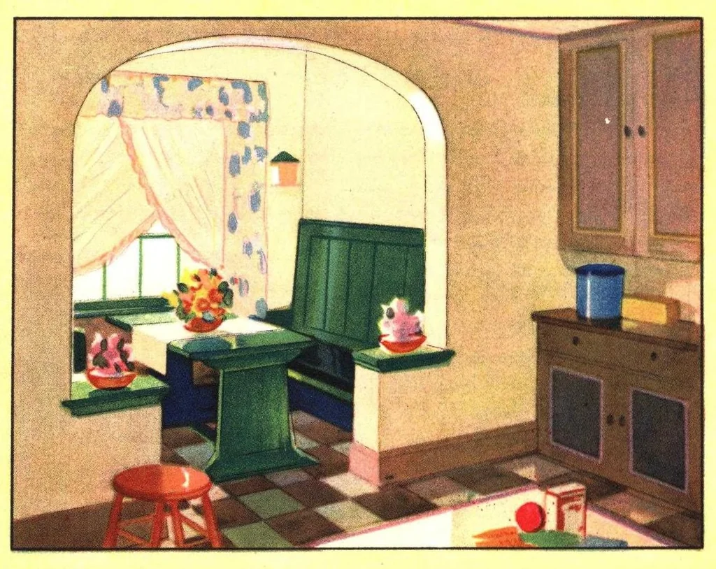 An illustration from Decorative suggestions: a handbook of color schemes..., 1930, leaf 11