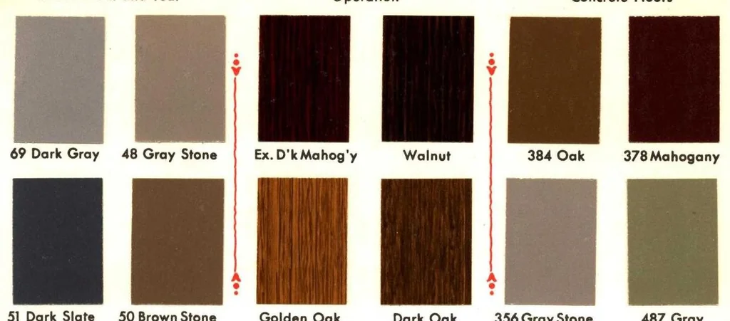 An illustration from Decorative suggestions: a handbook of color schemes..., 1930, leaf 14