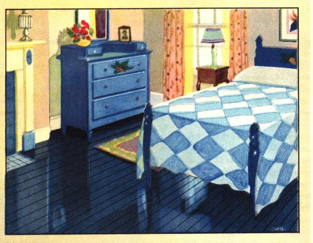 An illustration from Decorative suggestions: a handbook of color schemes..., 1930, leaf 16