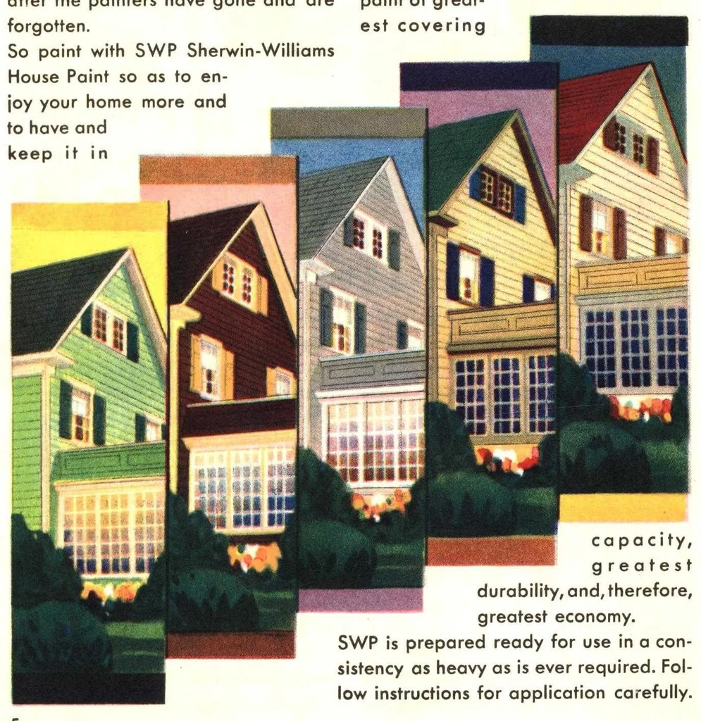 An illustration from Decorative suggestions: a handbook of color schemes..., 1930, leaf 4