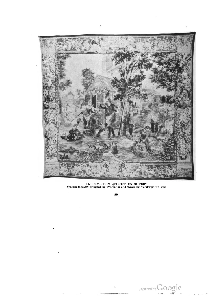 An illustration from Decorative Textiles: An Illustrated Book On Coverings For Furniture, Walls And Floors, Including Damasks, Brocades And Velvets, Tapestries, Laces, Embroideries, Chintzes, Cretones, Drapery And Furniture Trimmings, Wall Papers, Carpets And Rugs, Tooled And Illuminated Leathers, 1918, leaf 276