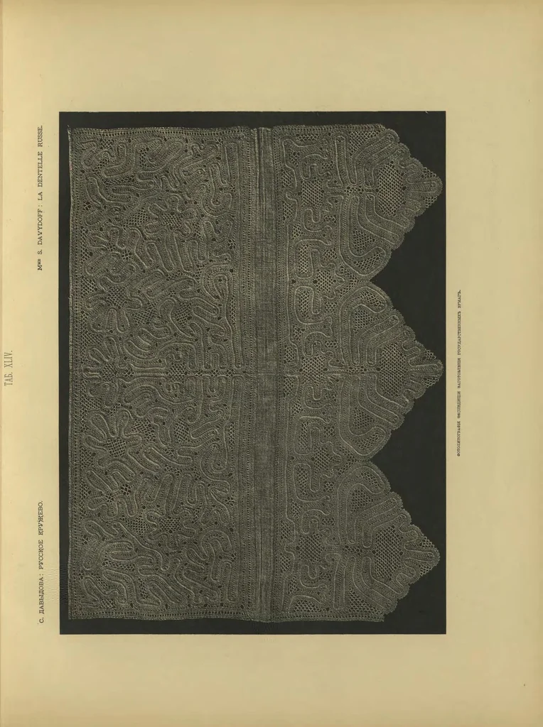 An illustration from La dentelle russe : histoire technique statistique, 1895, leaf 134
