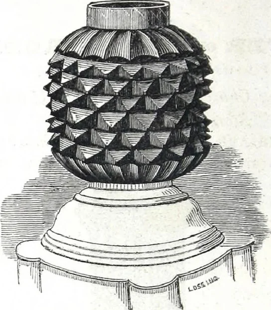 An illustration from Description of stoves, furnaces, bath tubs, garden vases and ventilators, 1843, leaf 13