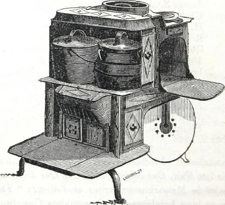 An illustration from Description of stoves, furnaces, bath tubs, garden vases and ventilators, 1843, leaf 7