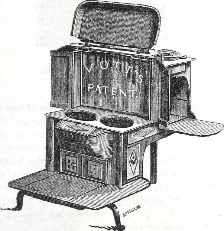 An illustration from Description of stoves, furnaces, bath tubs, garden vases and ventilators, 1843, leaf 8