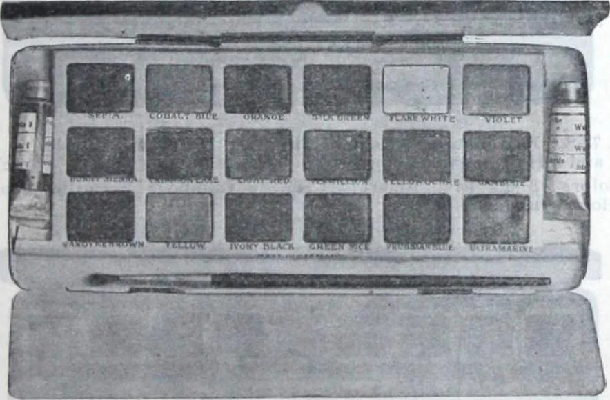 An illustration from Descriptive catalogue 1914 : Frost & Adams Co. importers and dealers in artists' materials, architects', engineers' draughtsmen's supplies, mathematical instruments and pyrography requisites., 1914, leaf 118