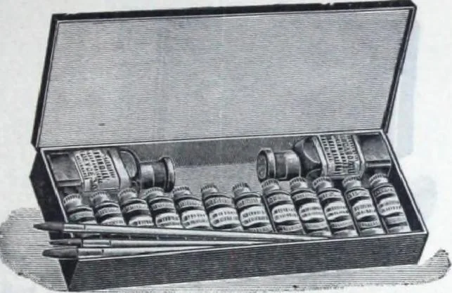 An illustration from Descriptive catalogue 1914 : Frost & Adams Co. importers and dealers in artists' materials, architects', engineers' draughtsmen's supplies, mathematical instruments and pyrography requisites., 1914, leaf 46