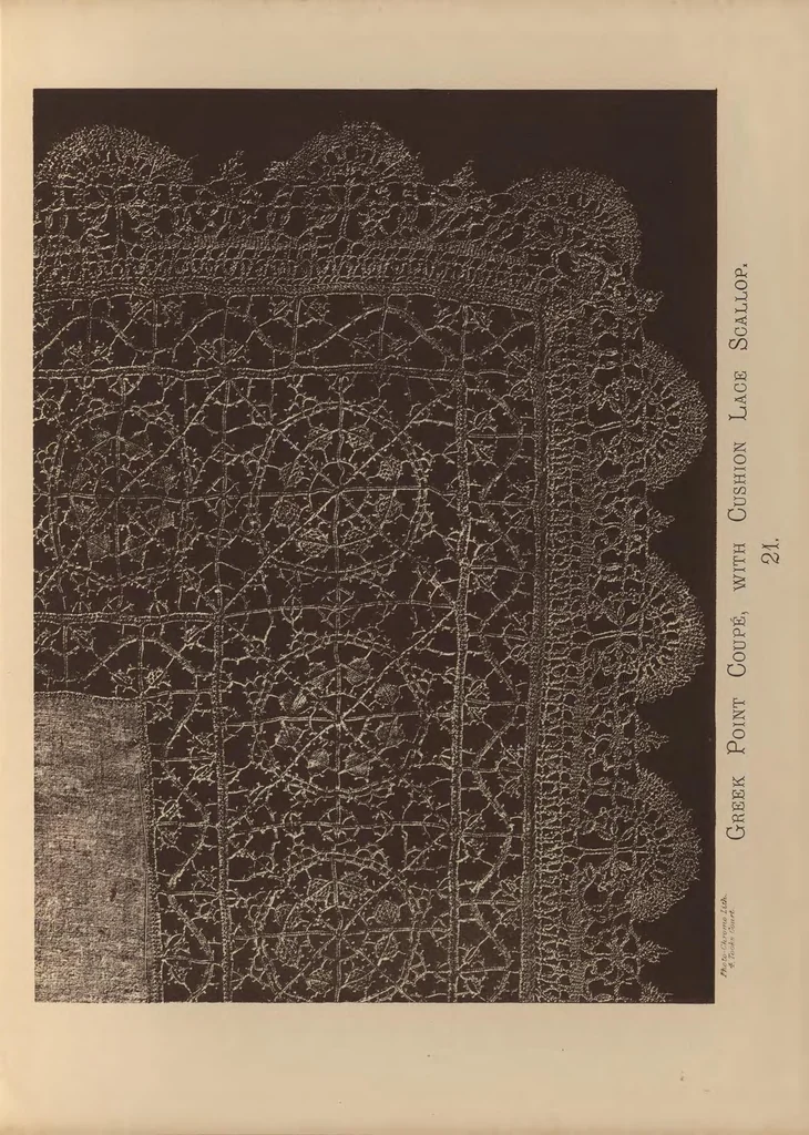 An illustration from Designs for lace making, 1870, leaf 52
