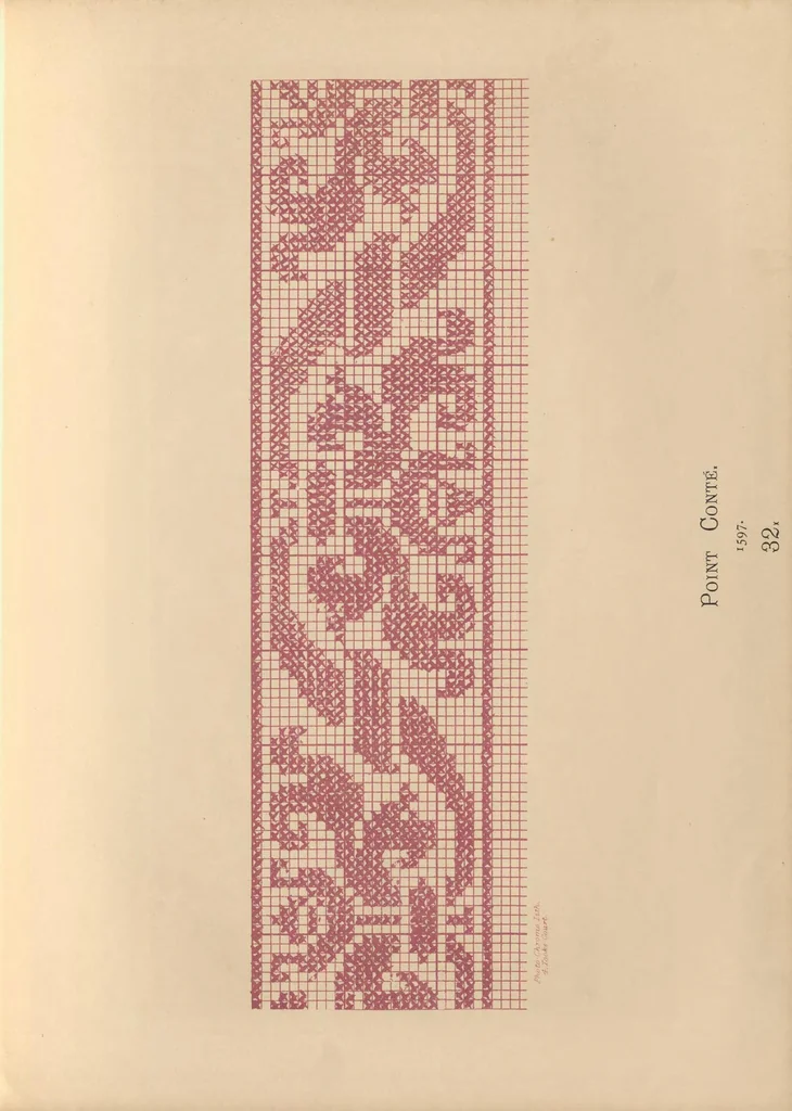 An illustration from Designs for lace making, 1870, leaf 74