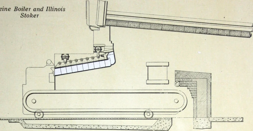 An illustration from Detrick arches showing their adaptability to all types of boilers and stokers, special furnaces and oil stills, 1921, leaf 22