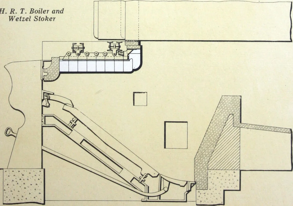An illustration from Detrick arches showing their adaptability to all types of boilers and stokers, special furnaces and oil stills, 1921, leaf 26