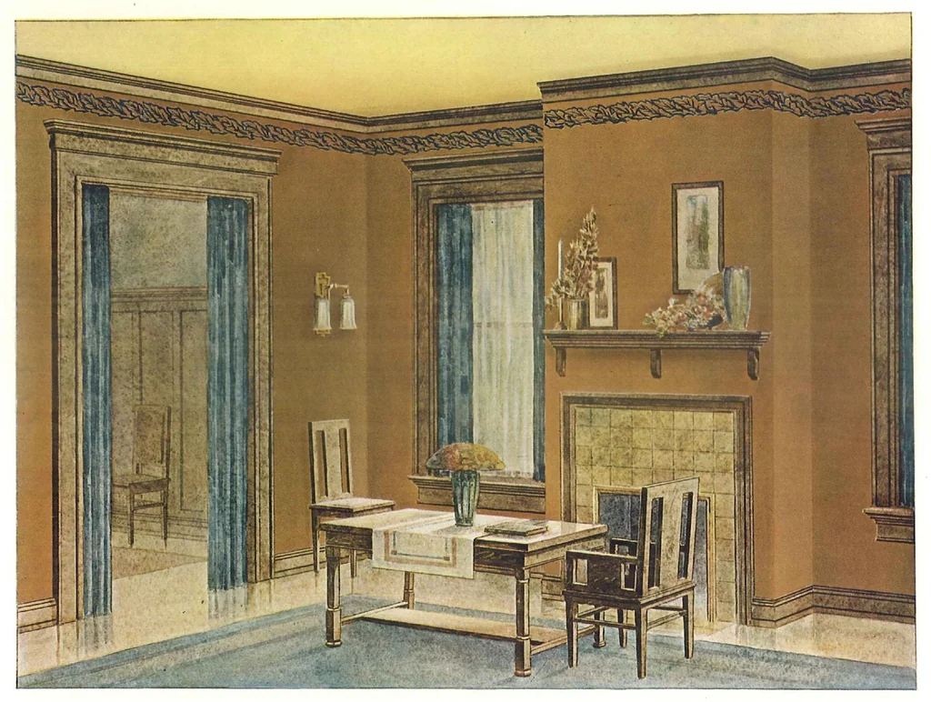 An illustration from Devoe velour finish, leaf 18