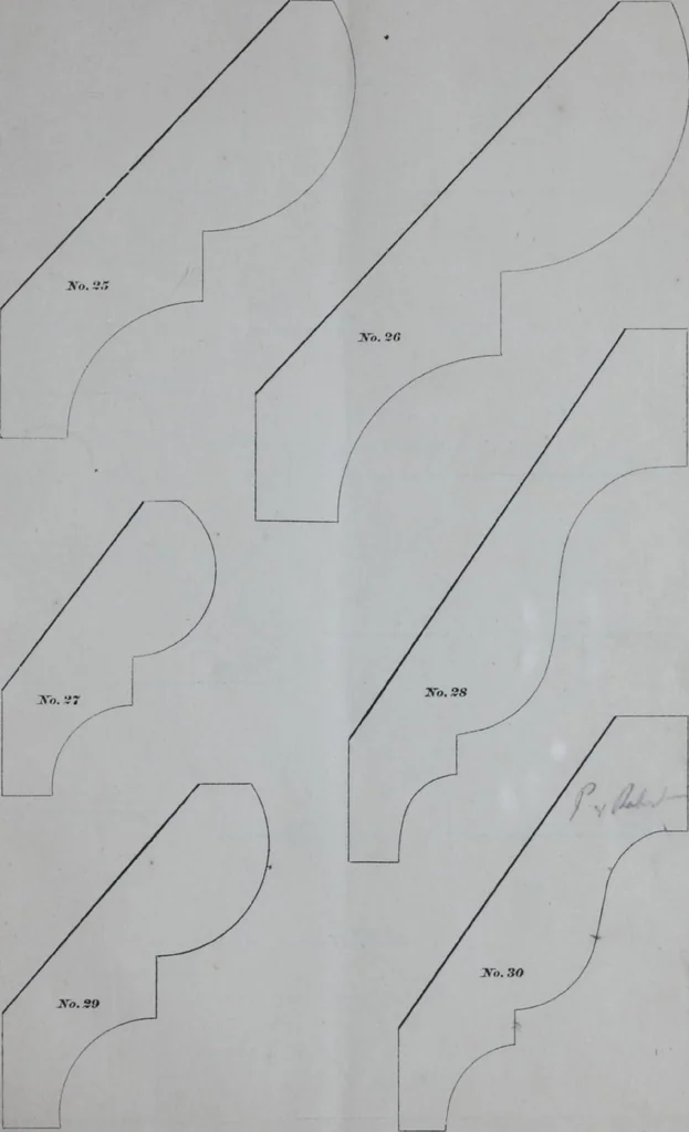 An illustration from Dominion Moulding Book, 1874, leaf 11