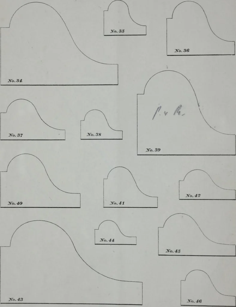 An illustration from Dominion Moulding Book, 1874, leaf 12