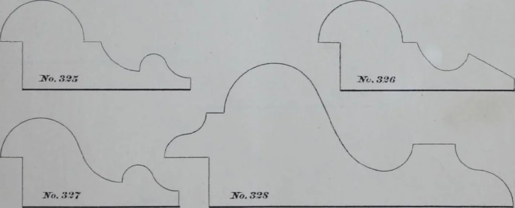 An illustration from Dominion Moulding Book, 1874, leaf 33