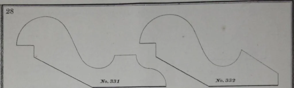 An illustration from Dominion Moulding Book, 1874, leaf 34