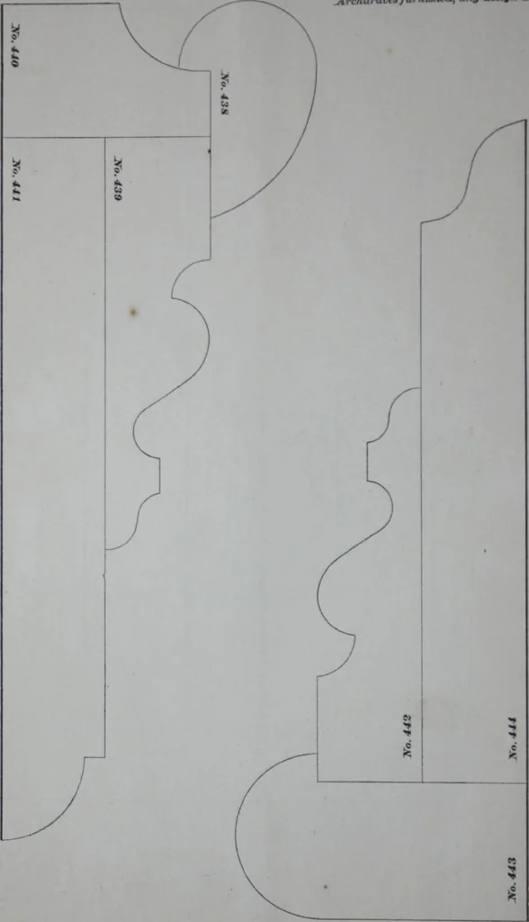 An illustration from Dominion Moulding Book, 1874, leaf 42