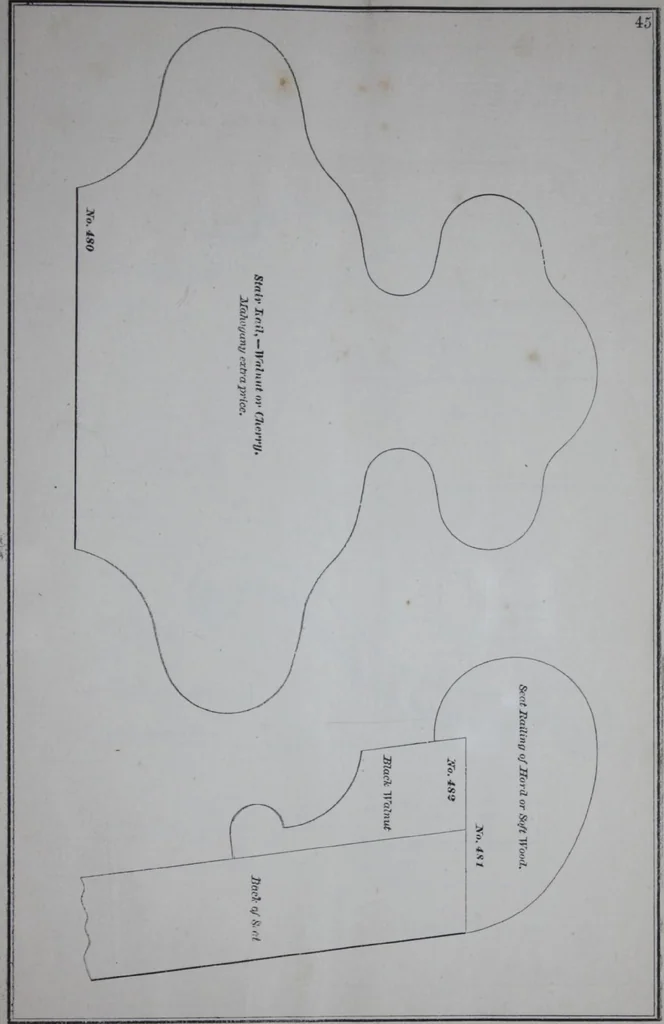 An illustration from Dominion Moulding Book, 1874, leaf 49