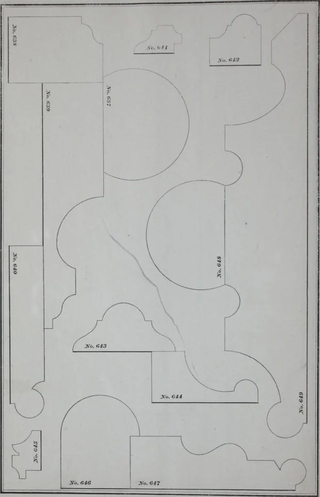 An illustration from Dominion Moulding Book, 1874, leaf 60