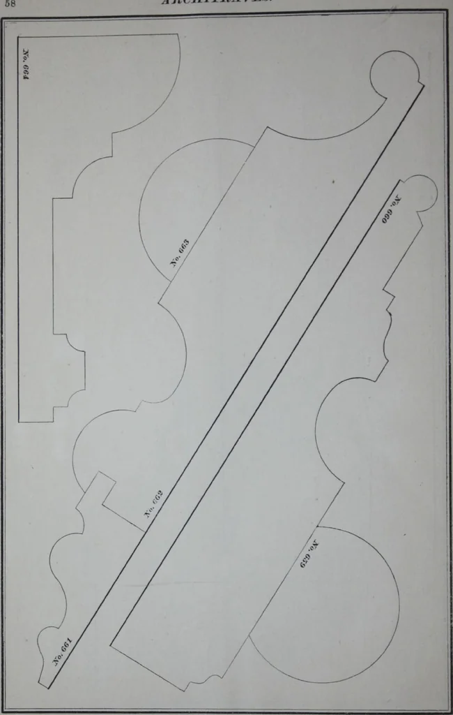 An illustration from Dominion Moulding Book, 1874, leaf 62