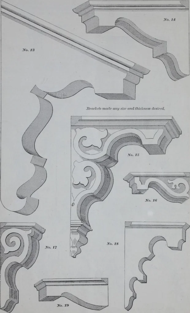 An illustration from Dominion Moulding Book, 1874, leaf 67