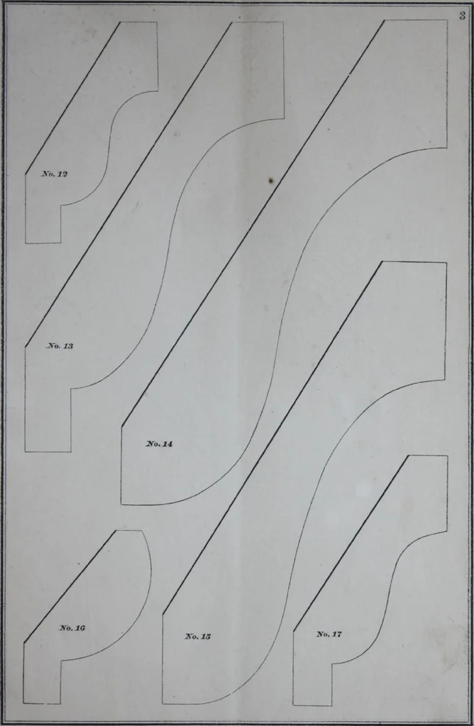 An illustration from Dominion Moulding Book, 1874, leaf 9