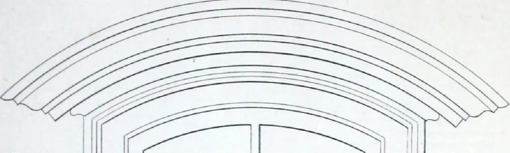 An illustration from Dominion moulding book ... containing sections (full size) of moldings, architraves, pew and stair railings, brackets, pickets, lattice ..., 1874, leaf 80