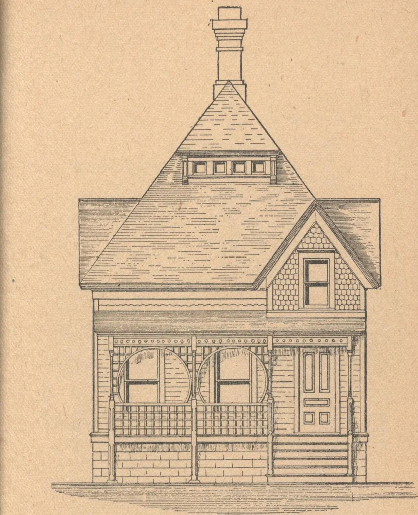 An illustration from The complete house builder with hints on building, 1890, leaf 100