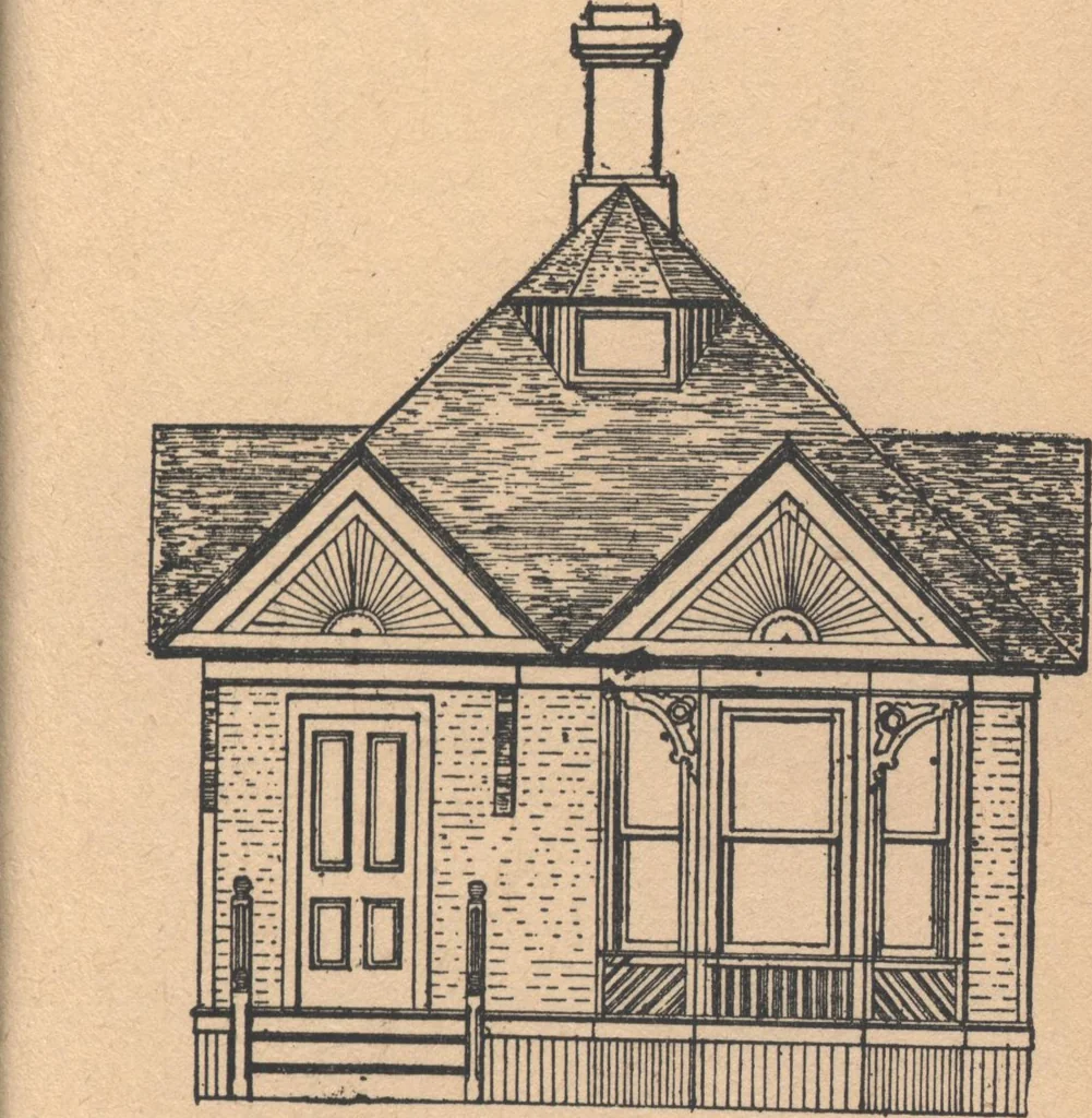 An illustration from The complete house builder with hints on building, 1890, leaf 102