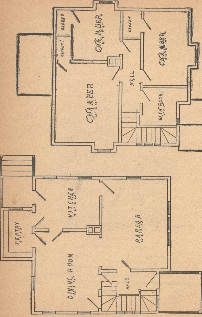 An illustration from The complete house builder with hints on building, 1890, leaf 111