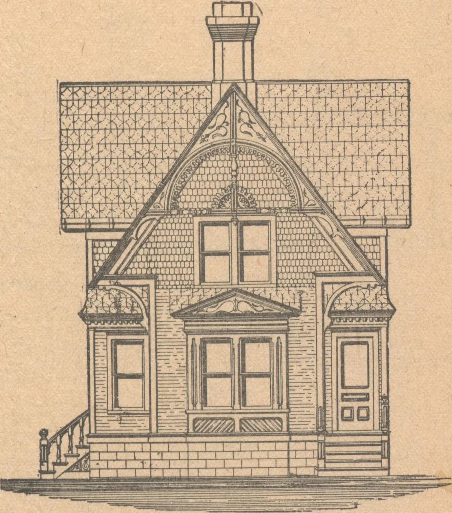 An illustration from The complete house builder with hints on building, 1890, leaf 112