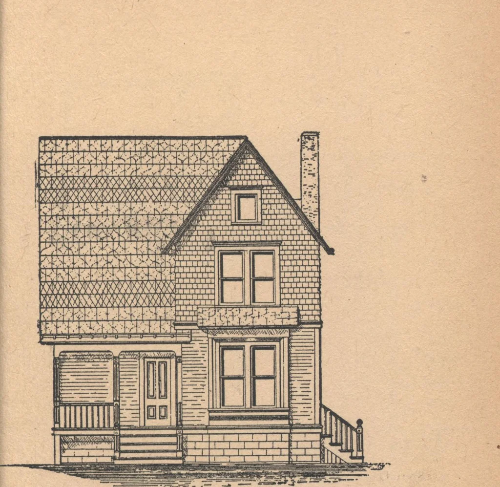 An illustration from The complete house builder with hints on building, 1890, leaf 114