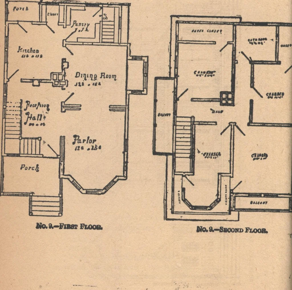 An illustration from The complete house builder with hints on building, 1890, leaf 117