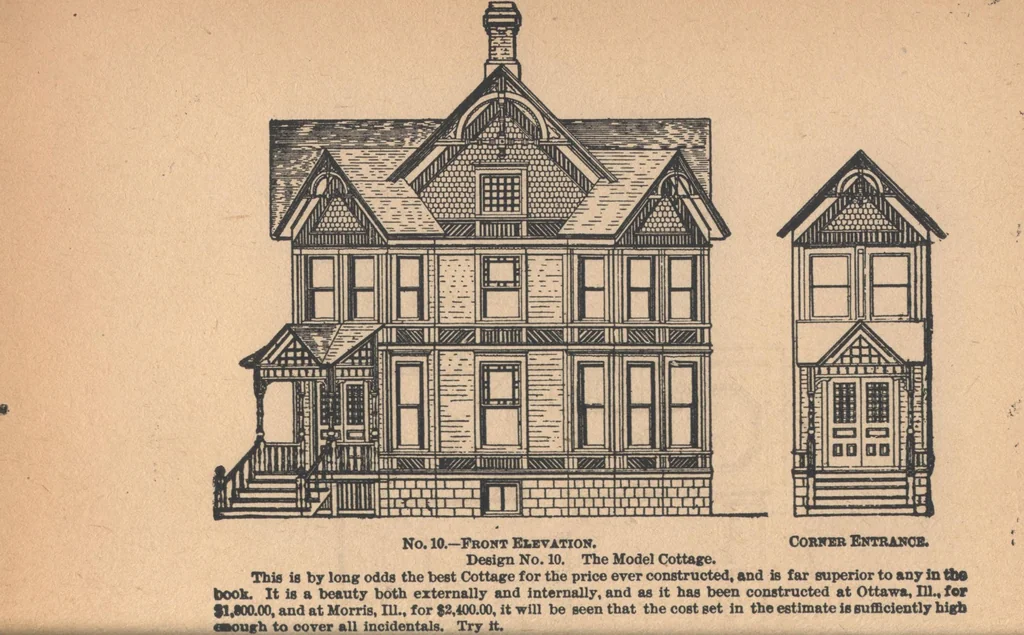 An illustration from The complete house builder with hints on building, 1890, leaf 118