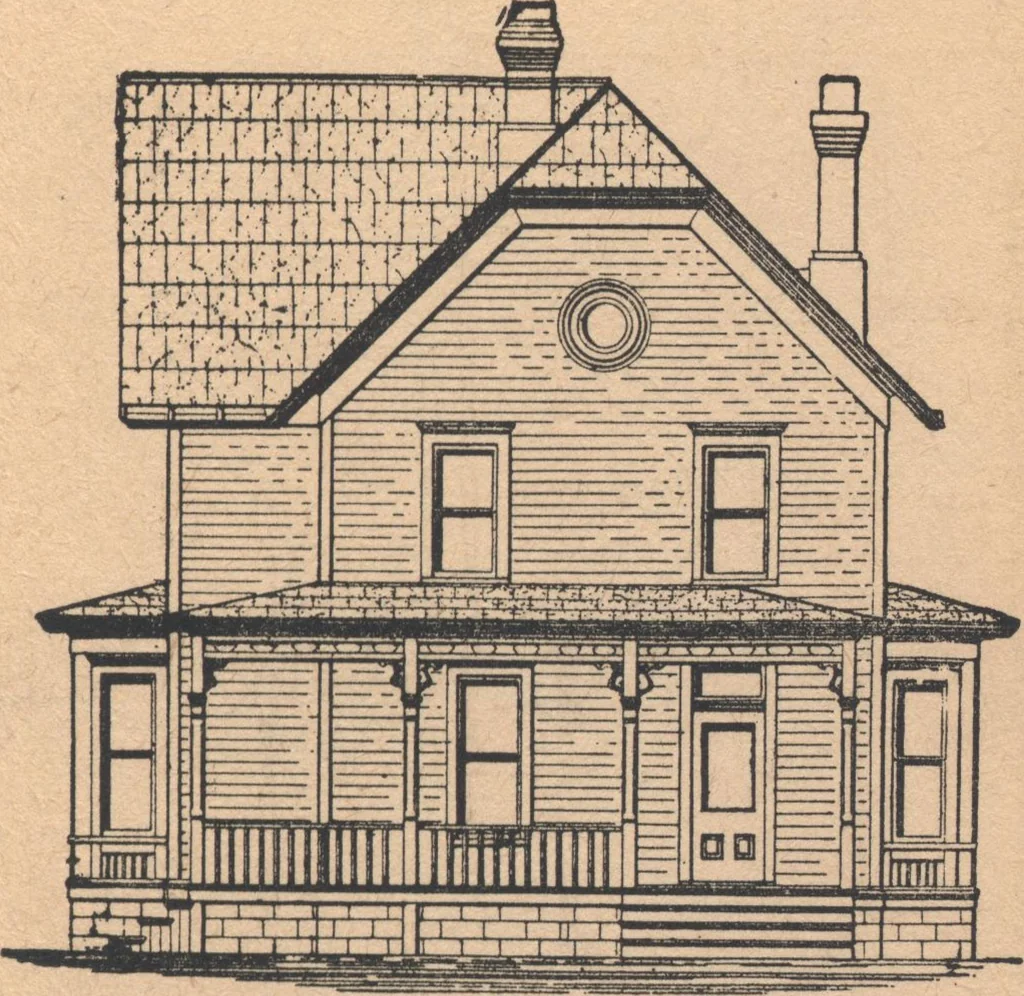 An illustration from The complete house builder with hints on building, 1890, leaf 126