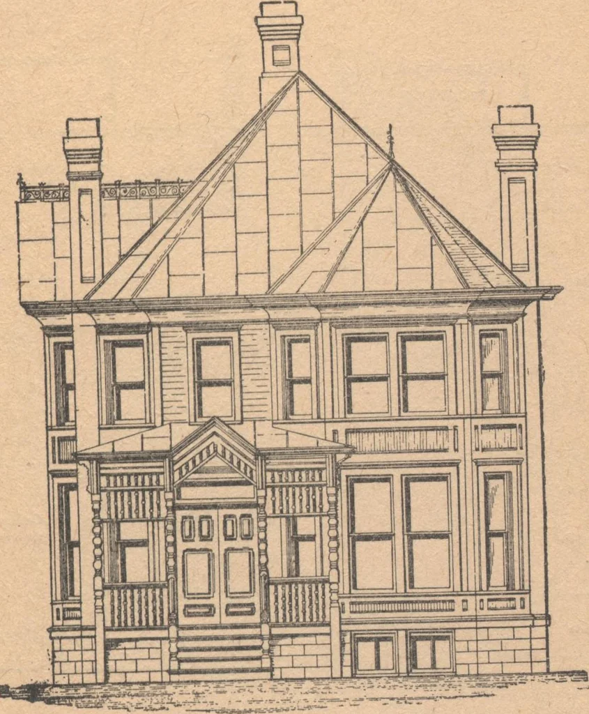 An illustration from The complete house builder with hints on building, 1890, leaf 136