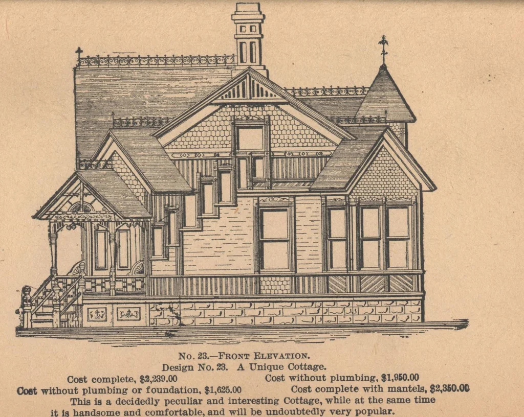 An illustration from The complete house builder with hints on building, 1890, leaf 144